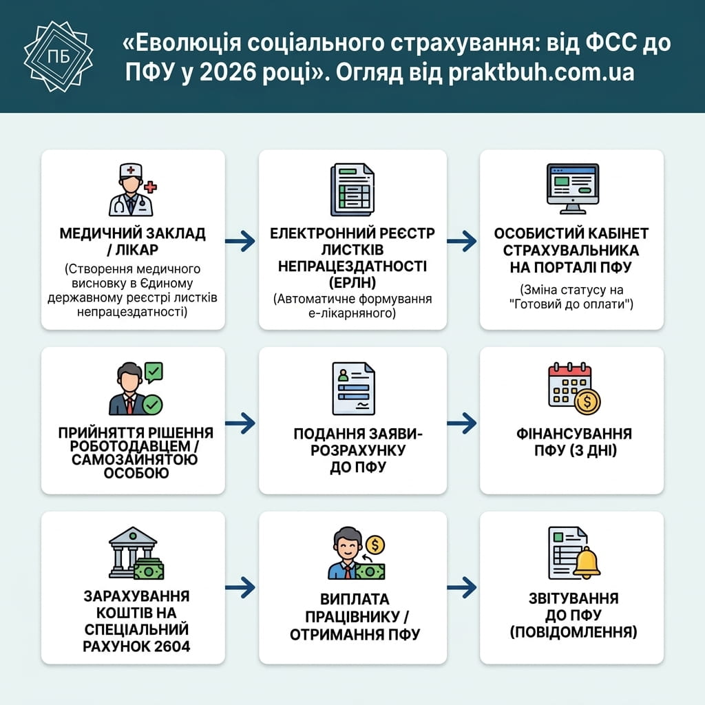 Еволюція соціального страхування від ФСС до ПФУ у 2026 році